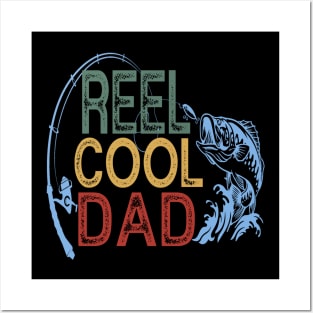 Reel Cool Dad Fisherman Daddy Father's Day Gifts Fishing Posters and Art